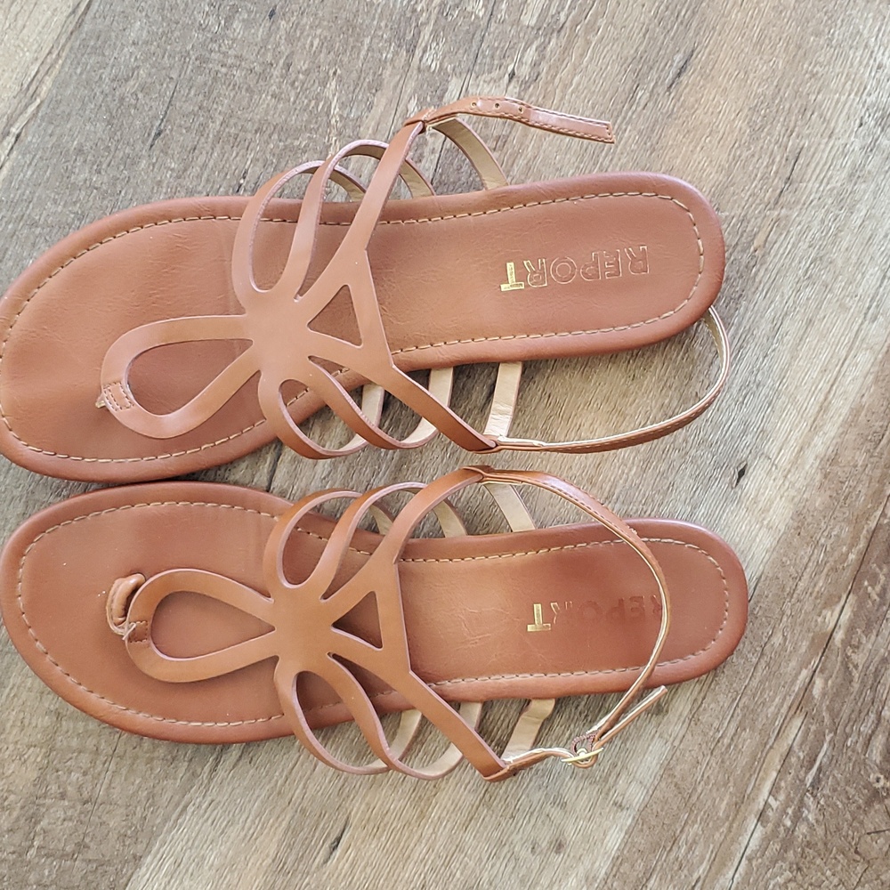 Report Brown Strappy Sandals Size 9